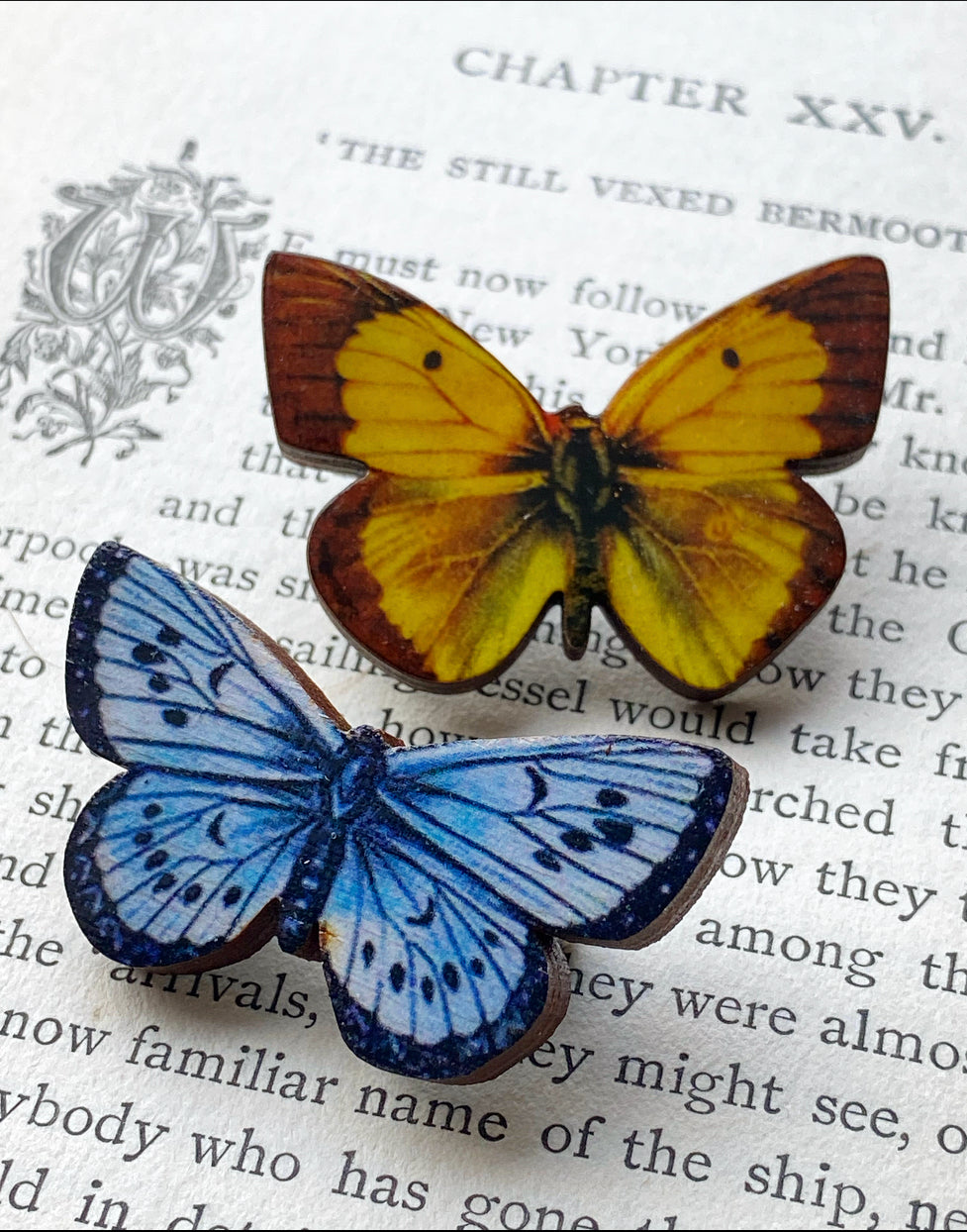 Two British Butterfly Brooches