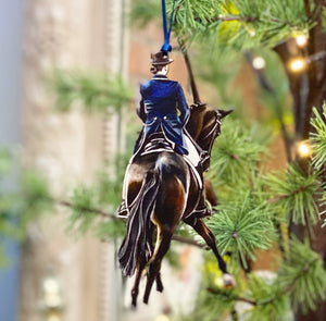 Dressage Horse Ornament Back