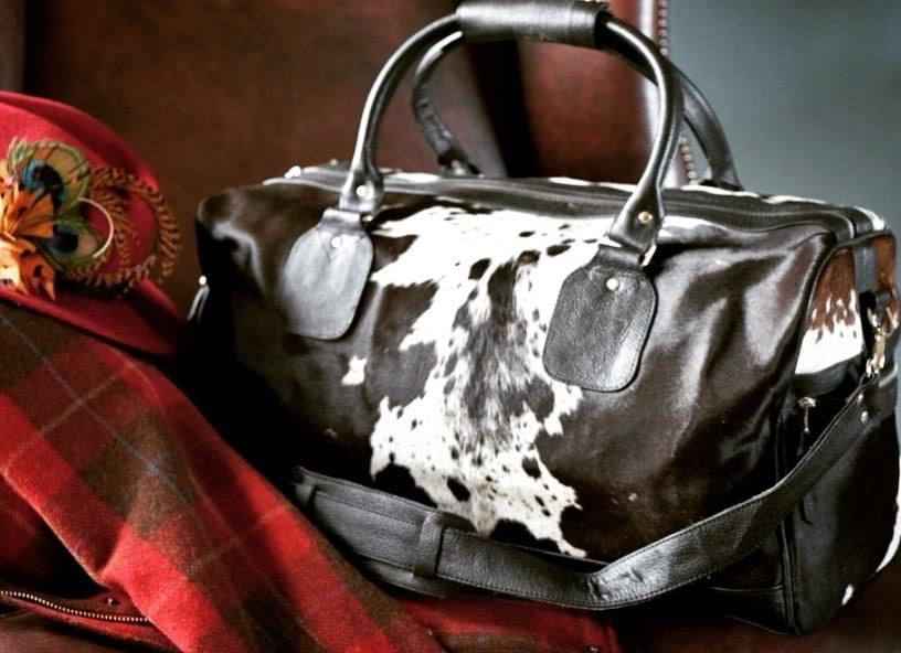 The Graceford Black Cowhide Weekend Bag