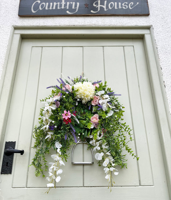 Crescent Swag Stirrup Wreath