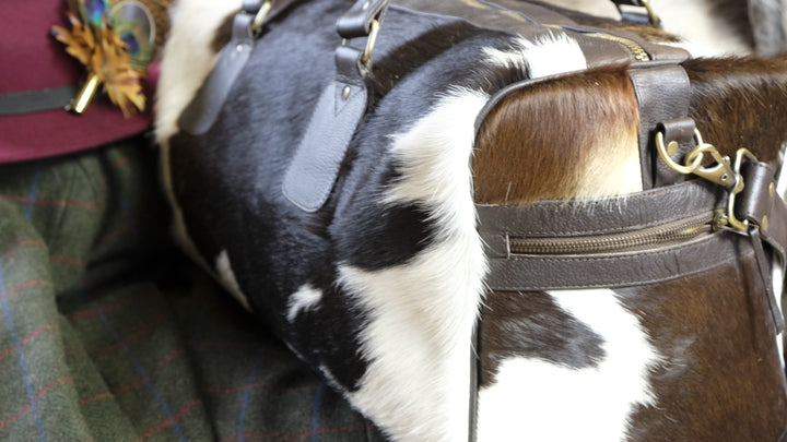 The Graceford Brown Cowhide Weekend Bag