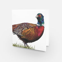 Load image into Gallery viewer, Navy Foraging Pheasant Neck Warmer Scarf