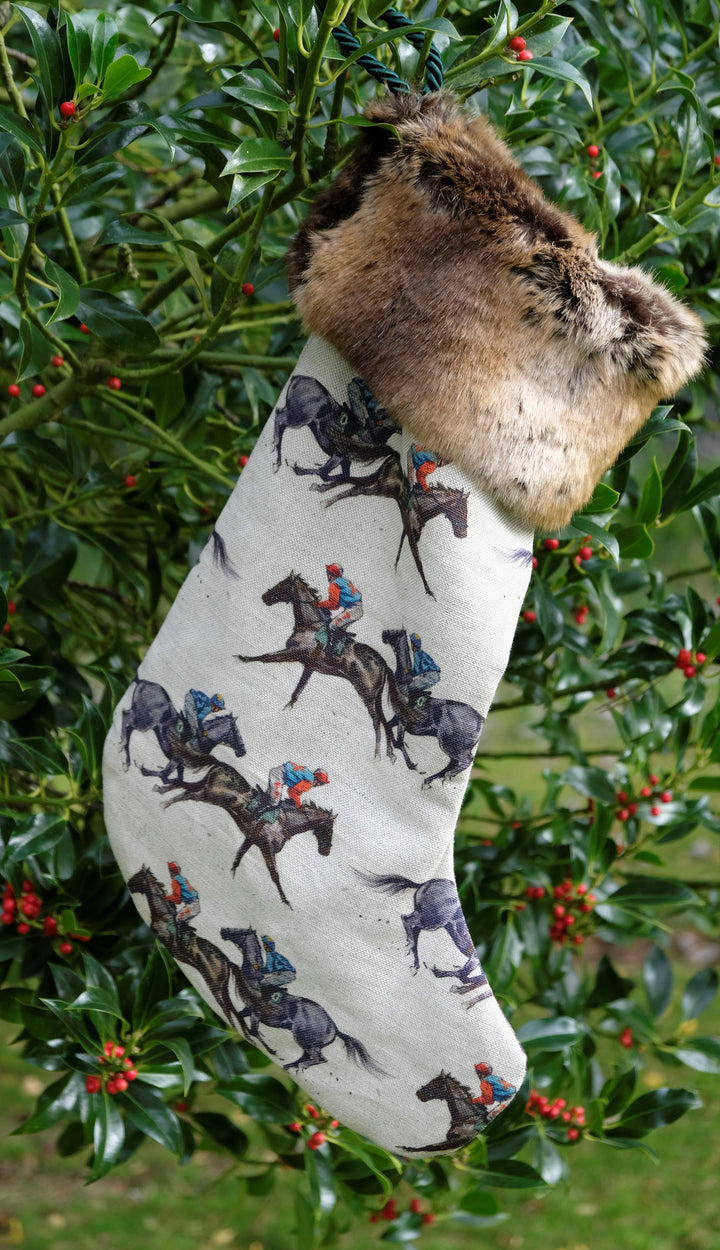 Horse Racing Christmas Stocking