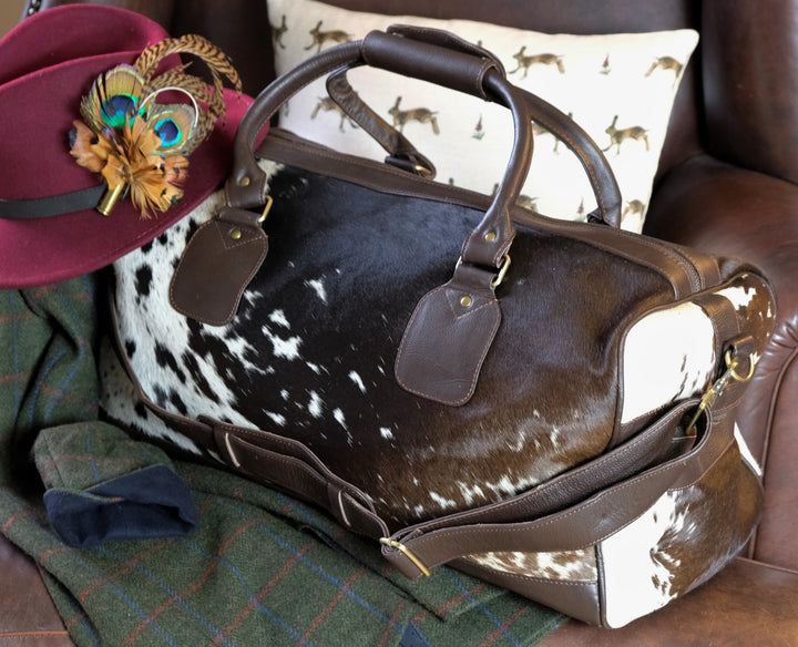 The Graceford Brown Cowhide Weekend Bag